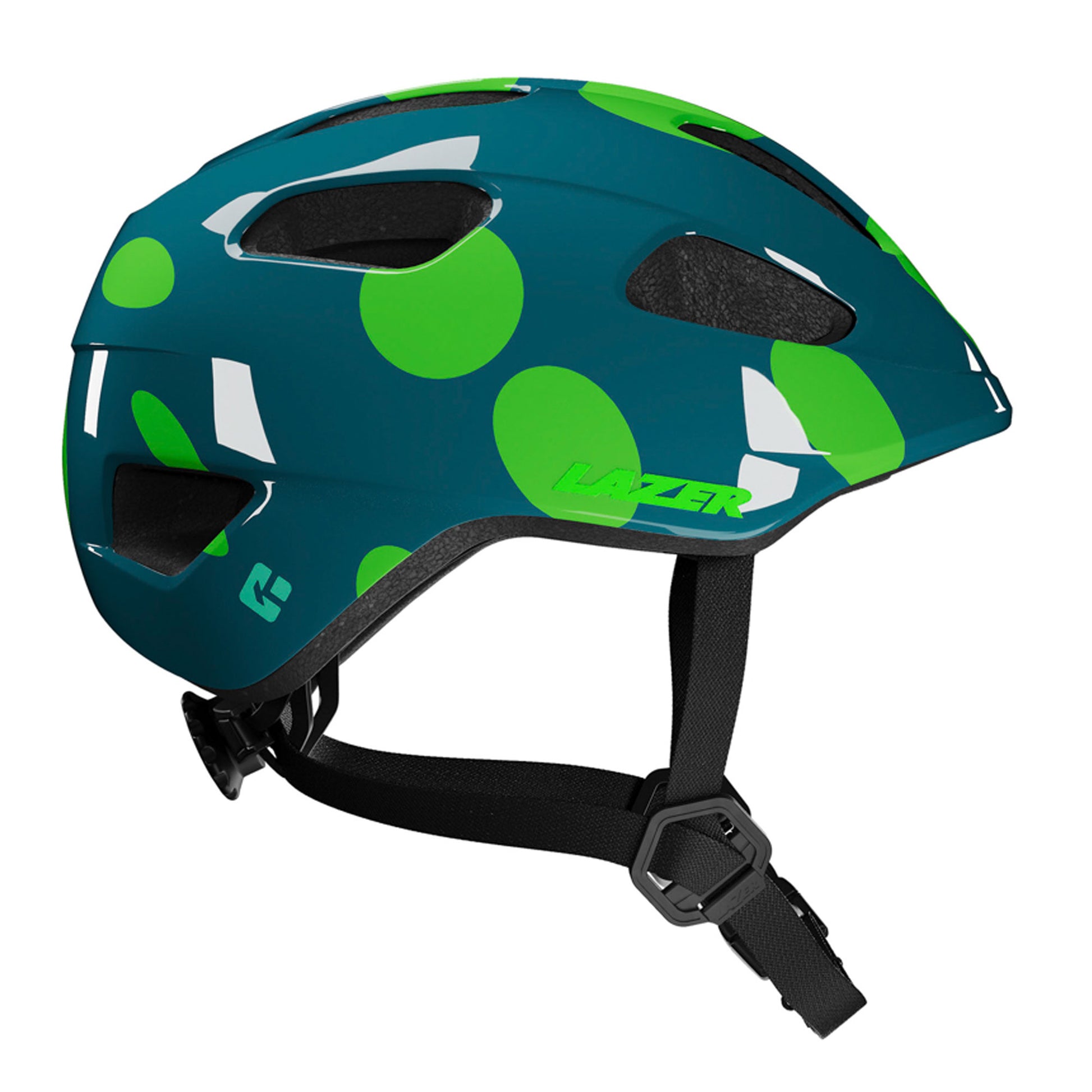 Lazer Nutz 2.0 Kineticore Kids Helmet, Green Dots (50-56 cm) BLA2547893362 image 2