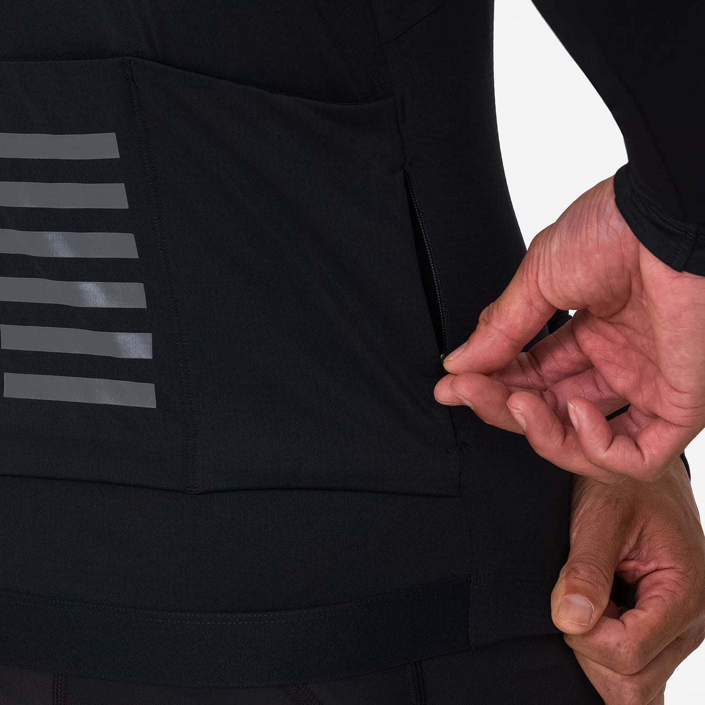 Rapha Men's Pro Team Long Sleeve Midweight Jersey, Black/White image 4