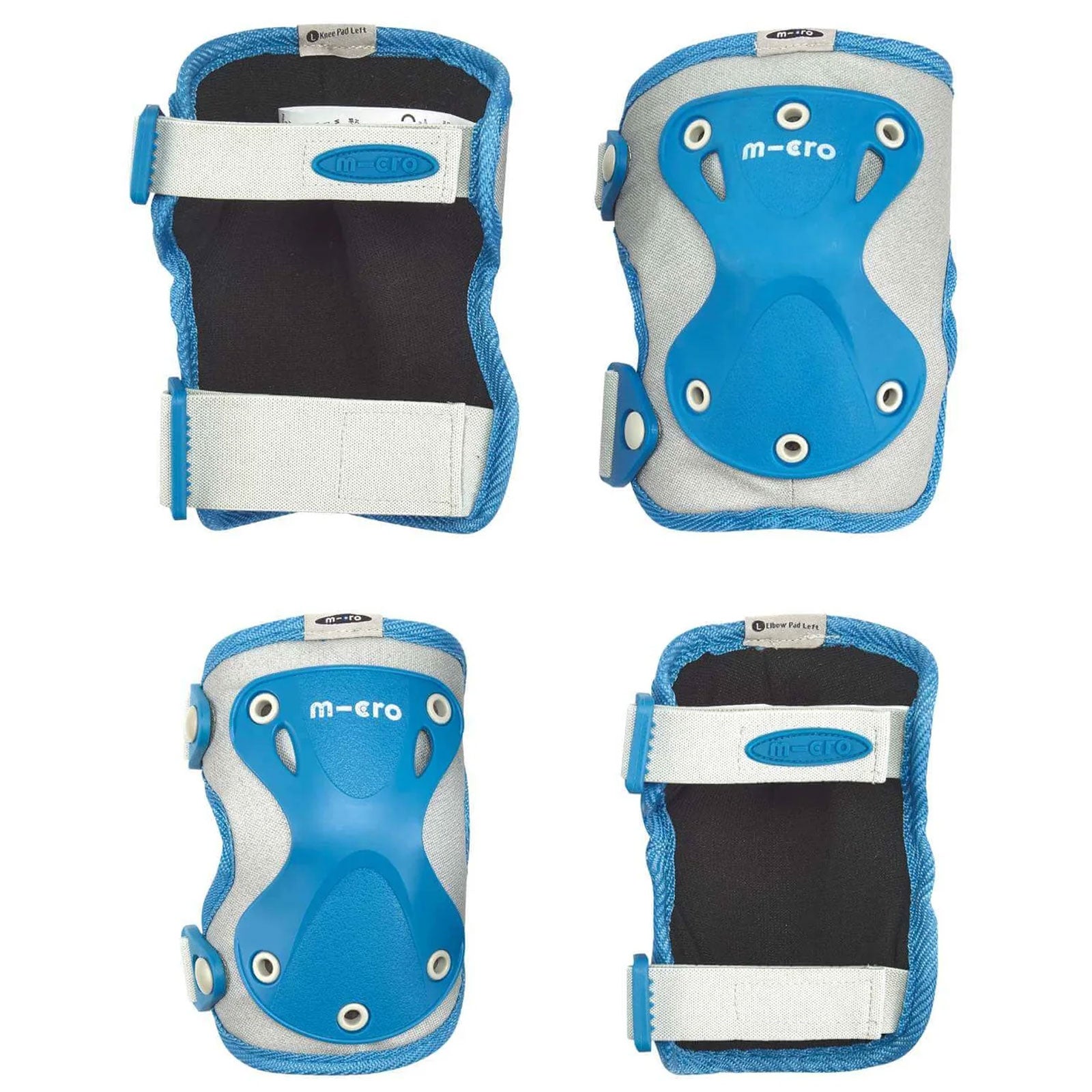 Micro Kids Knee & Elbow Pads Reflective - Alaskan Blue image 1