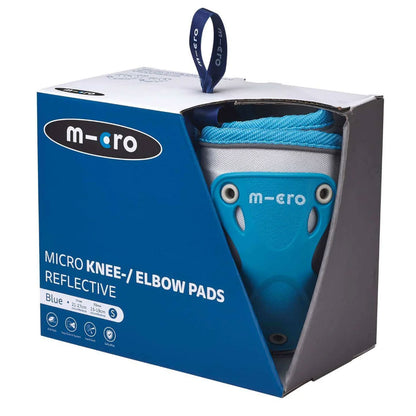 Micro Kids Knee & Elbow Pads Reflective - Alaskan Blue image 2
