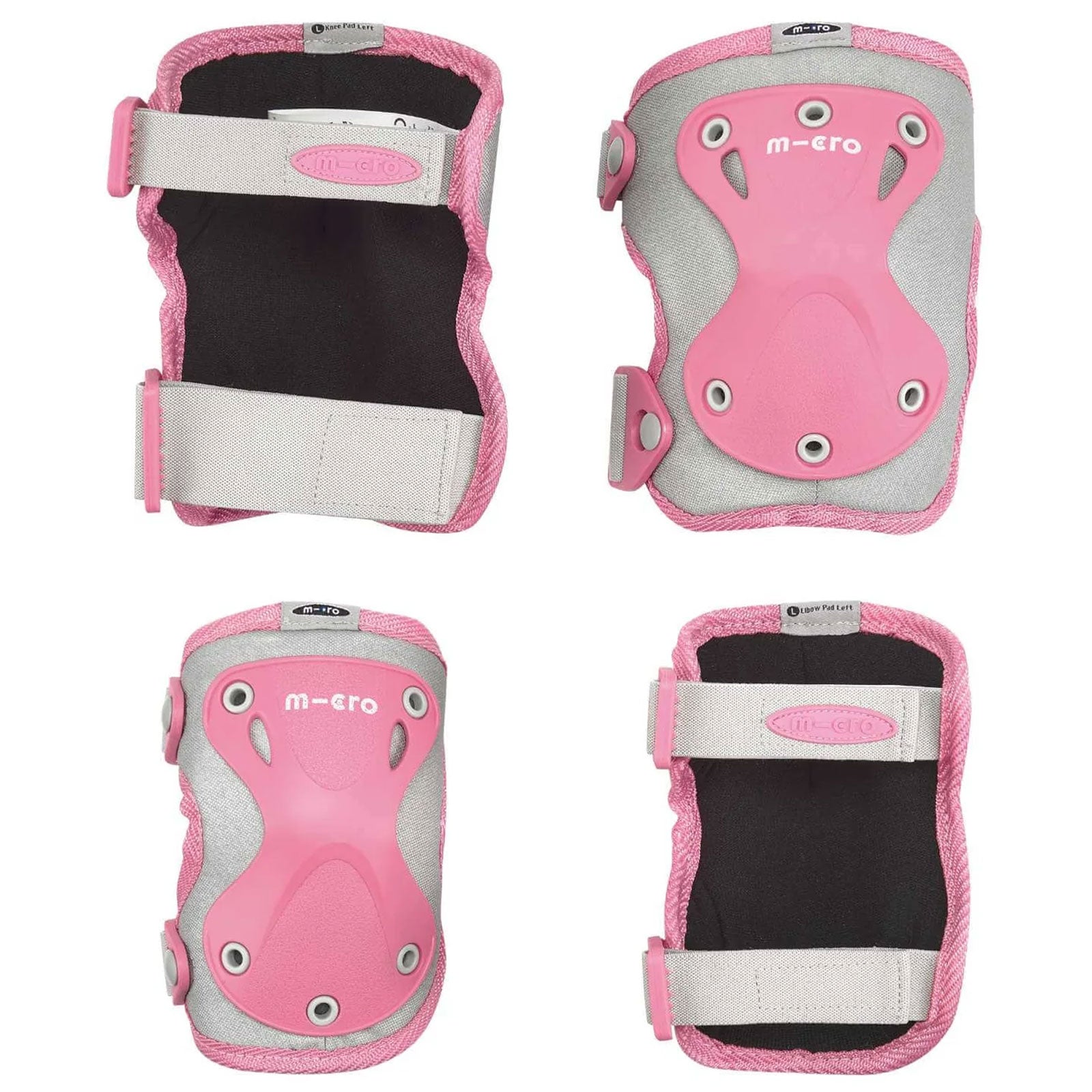 Micro Kids Knee & Elbow Pads Reflective - Reflective Pink image 1