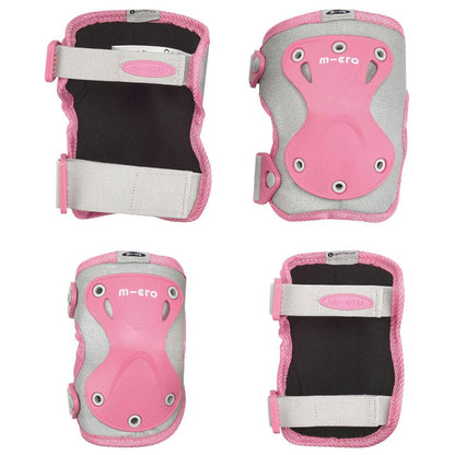 Micro Kids Knee & Elbow Pads Reflective - Reflective Pink image 1