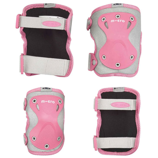 Micro Kids Knee & Elbow Pads Reflective - Reflective Pink image 1