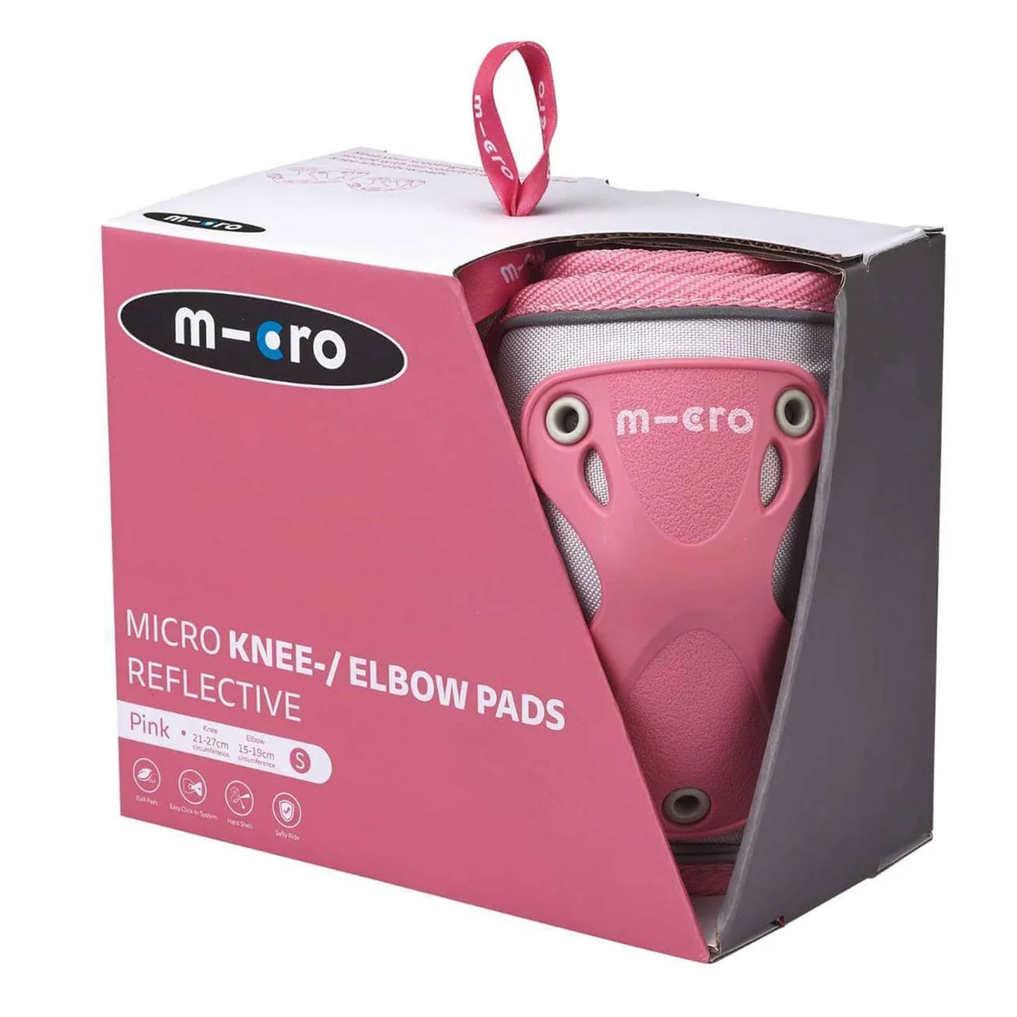 Micro Kids Knee & Elbow Pads Reflective - Reflective Pink image 2