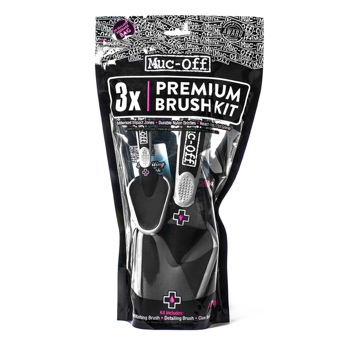 Muc-Off Bike Cleaning Premium Brush Kit with 3 Brushes
