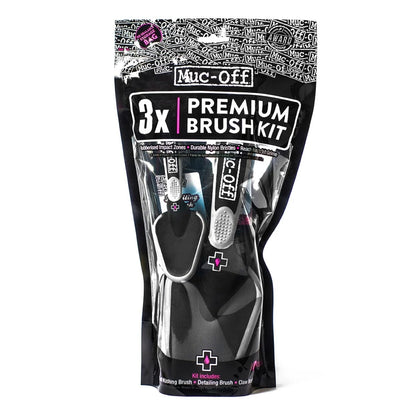 Muc-Off Bike Cleaning Premium Brush Kit with 3 Brushes