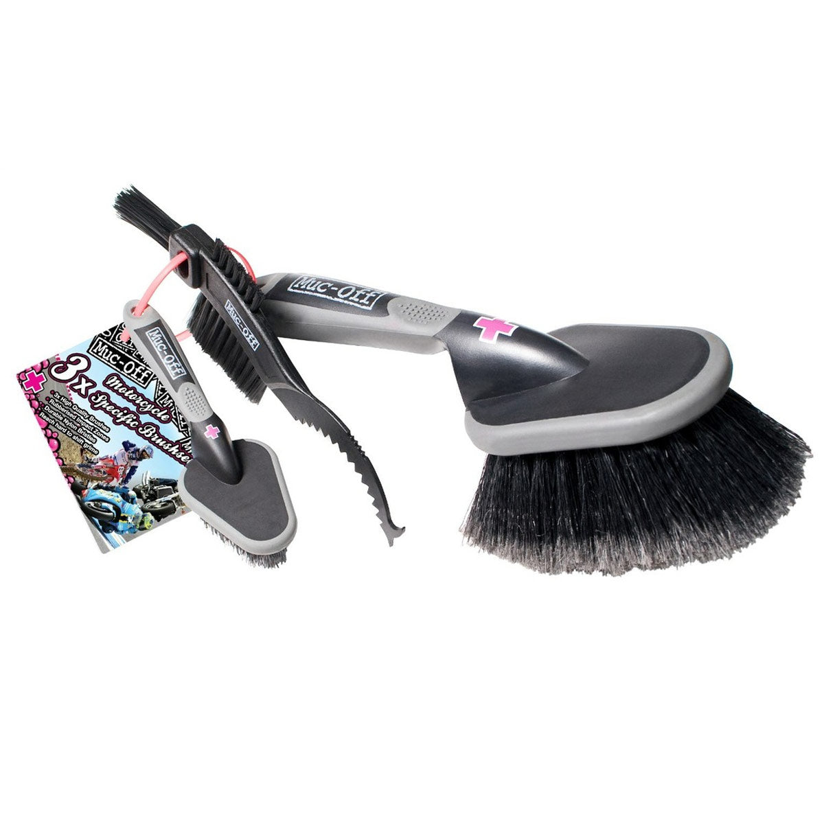Muc-Off Bike Cleaning Premium Brush Kit with 3 Brushes