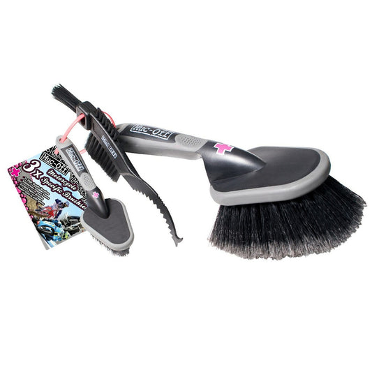 Muc-Off Bike Cleaning Premium Brush Kit with 3 Brushes