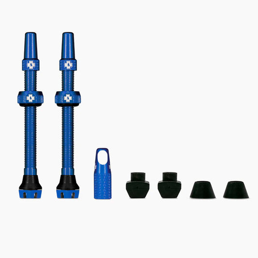Muc-Off Tubeless Valve Kit - Tyre Insert Compatible Blue 60mm