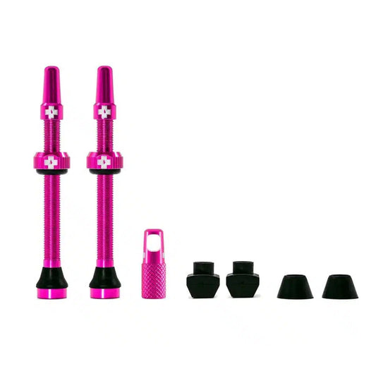 Muc-Off Tubeless Valve Kit - Tyre Insert Compatible Pink 60mm