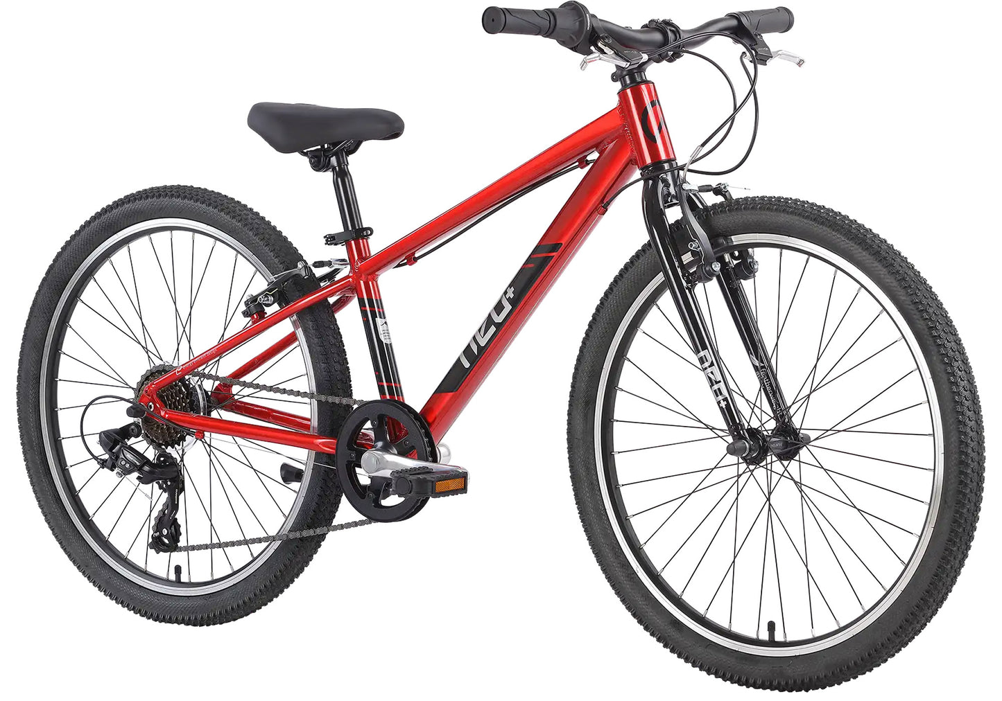 Neo+ 24 7 Speed Children's Bike, Chrome Red, Age 5-8 Years, Rider Height: 130-160cm 26528