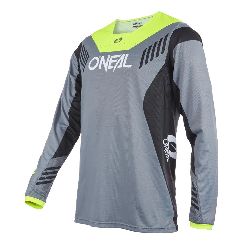 O'Neal Element FR Men's MTB Jersey - Hybrid Grey/Neon Yellow image 1
