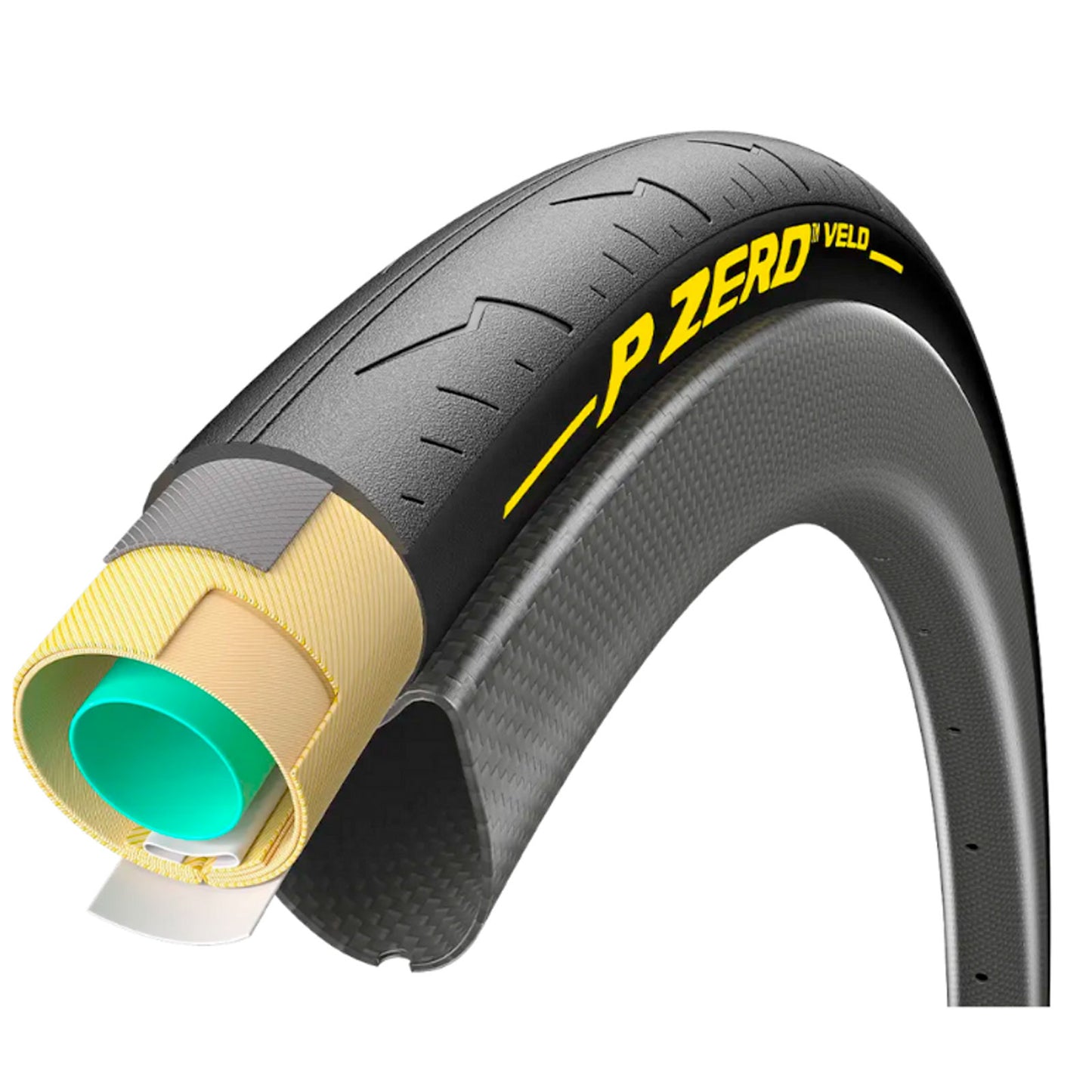 Pirelli P Zero Velo Tubular Road Tyre 700x25C - Black