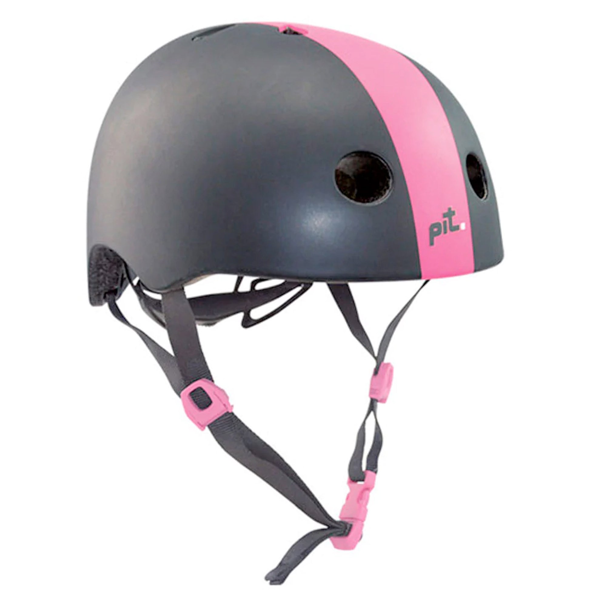 Pit Urban Bike & Skate Helmet, Matte Black/Matte Pink