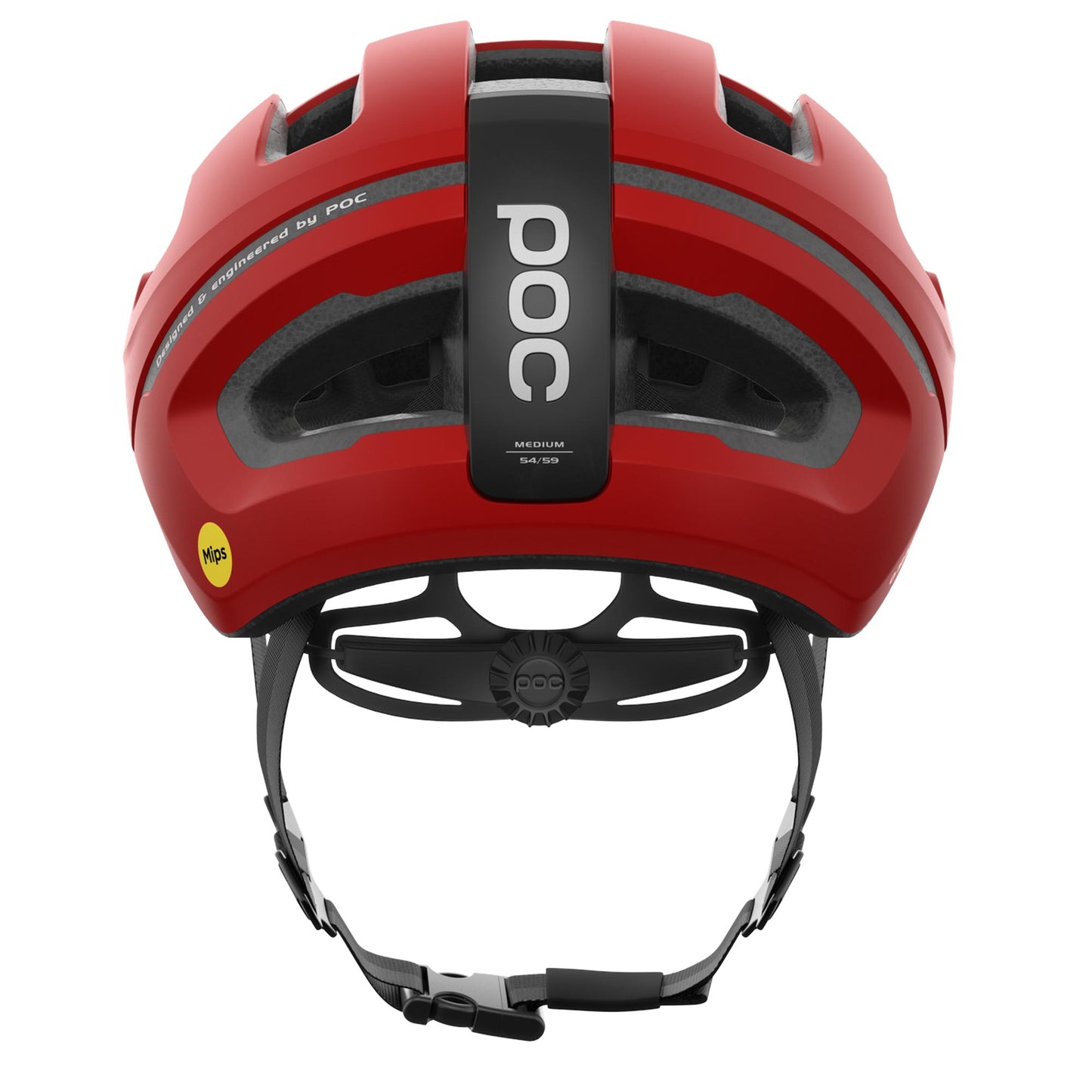 POC Omne Air MIPS Unisex Road Cycling Helmet - Prismane Red - Rear View