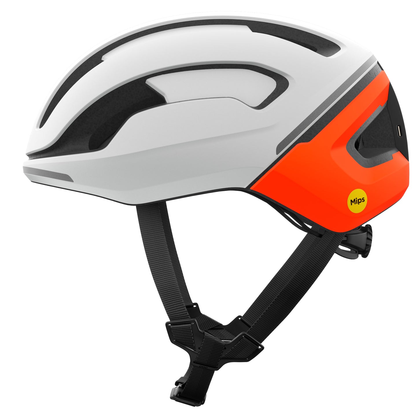 POC Omne Beacon MIPS Unisex Road Cycling Helmet - Hydrogen White / Orange PC108688834SML1,PC108688834MED1,PC108688834LRG1 image 1