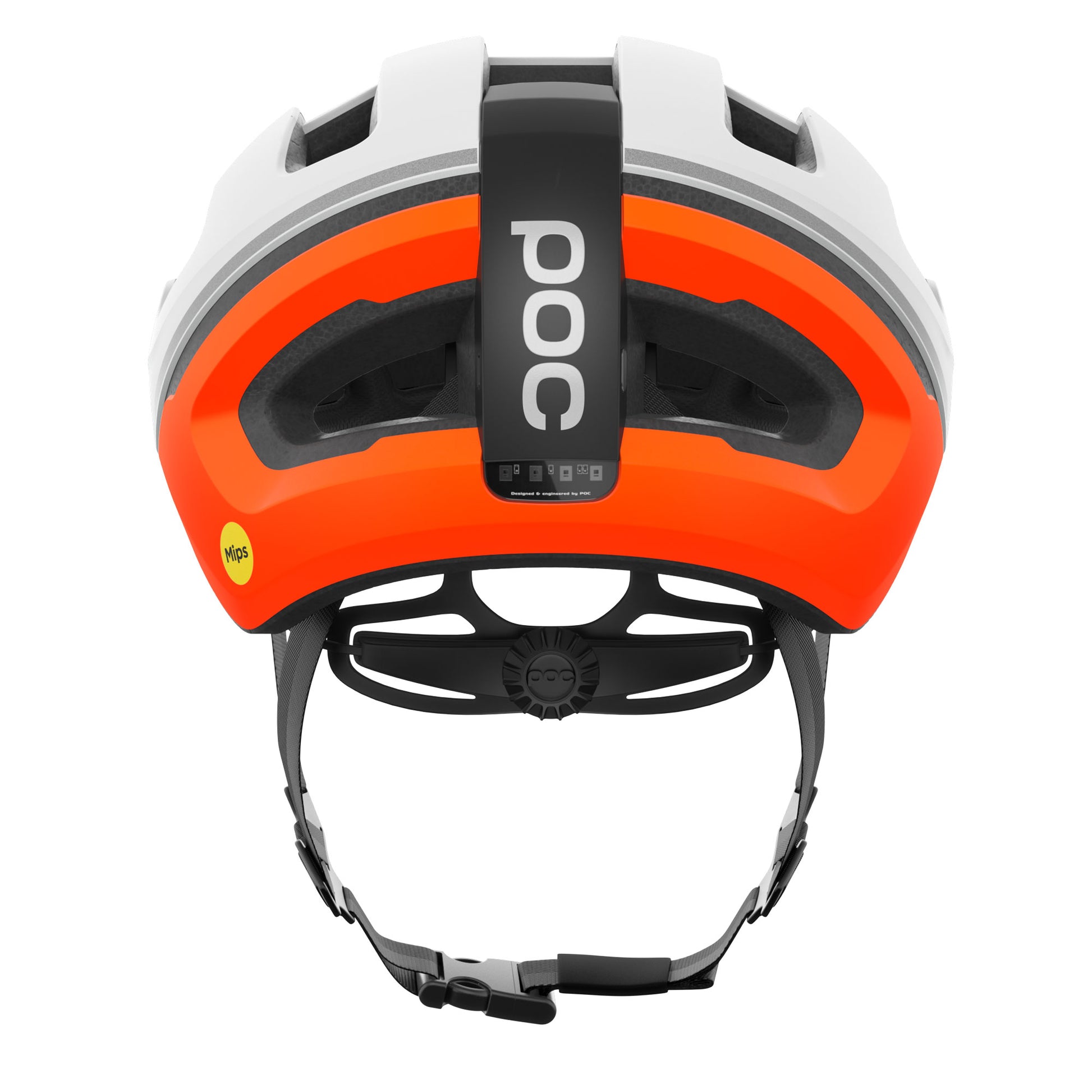 POC Omne Beacon MIPS Unisex Road Cycling Helmet - Hydrogen White / Orange PC108688834SML1,PC108688834MED1,PC108688834LRG1 image 2