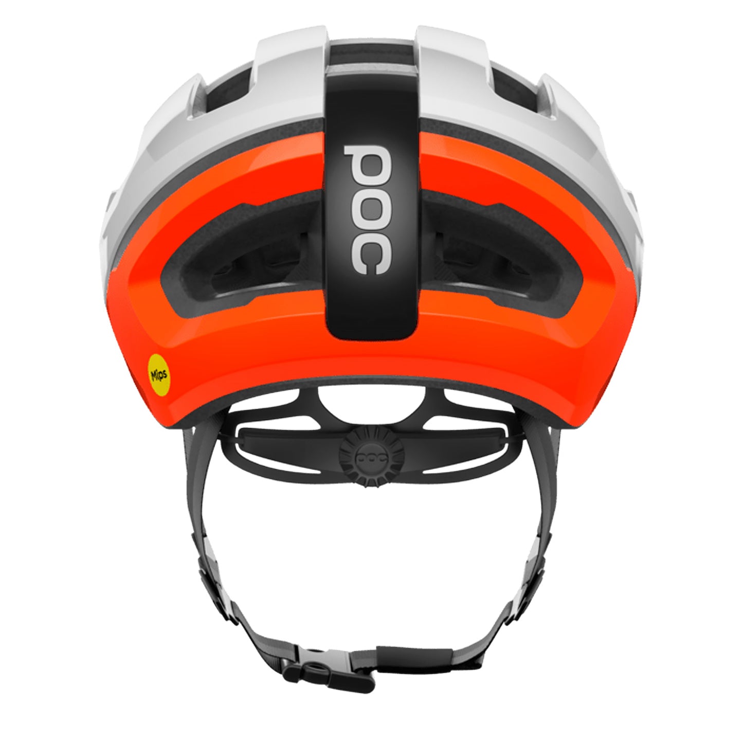 POC Omne Air MIPS Unisex Road Cycling Helmet, Hydrogen White/Fluorescent Orange image 2