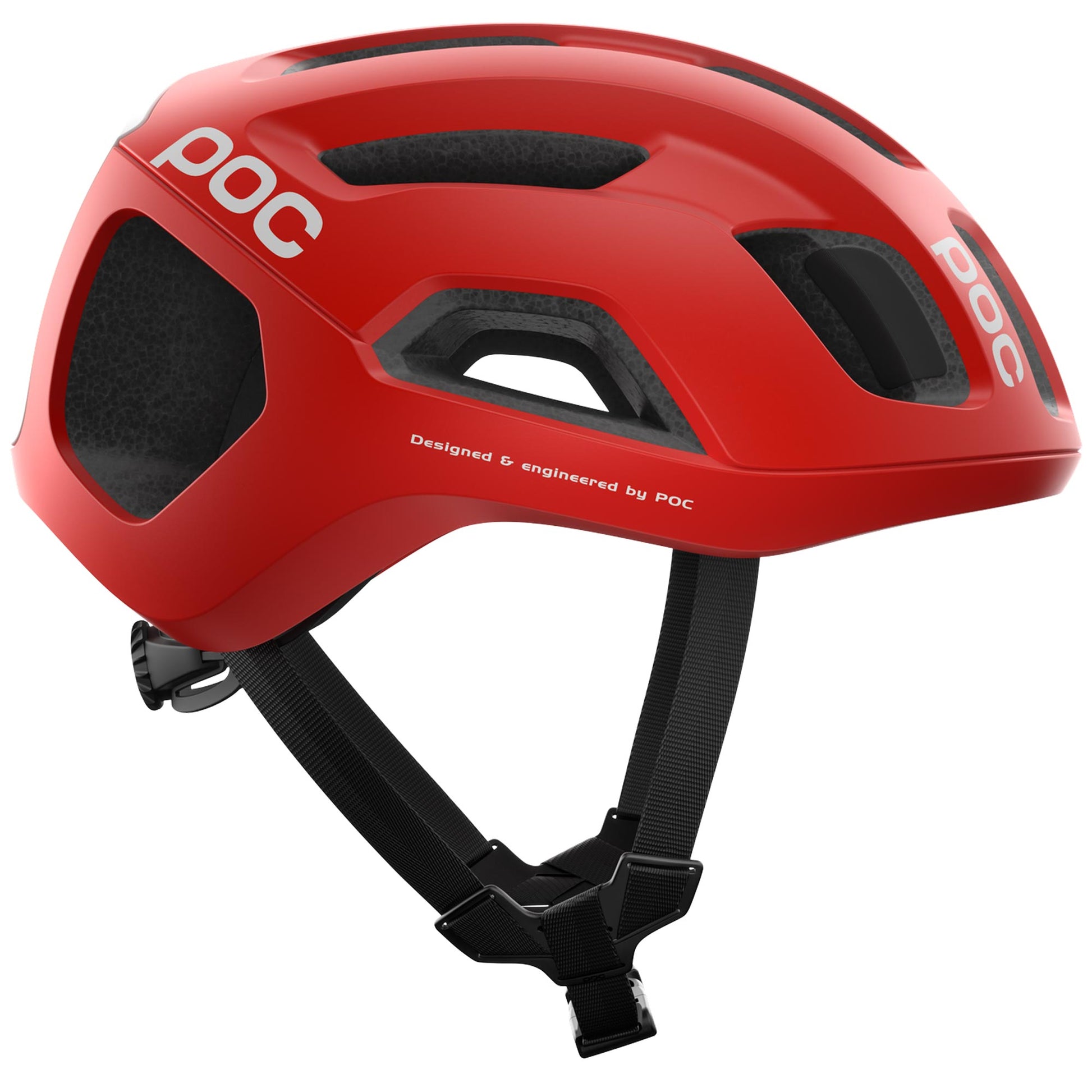 POC Ventral Air MIPS Unisex Road Helmet - Prismane Red Matt - Side View