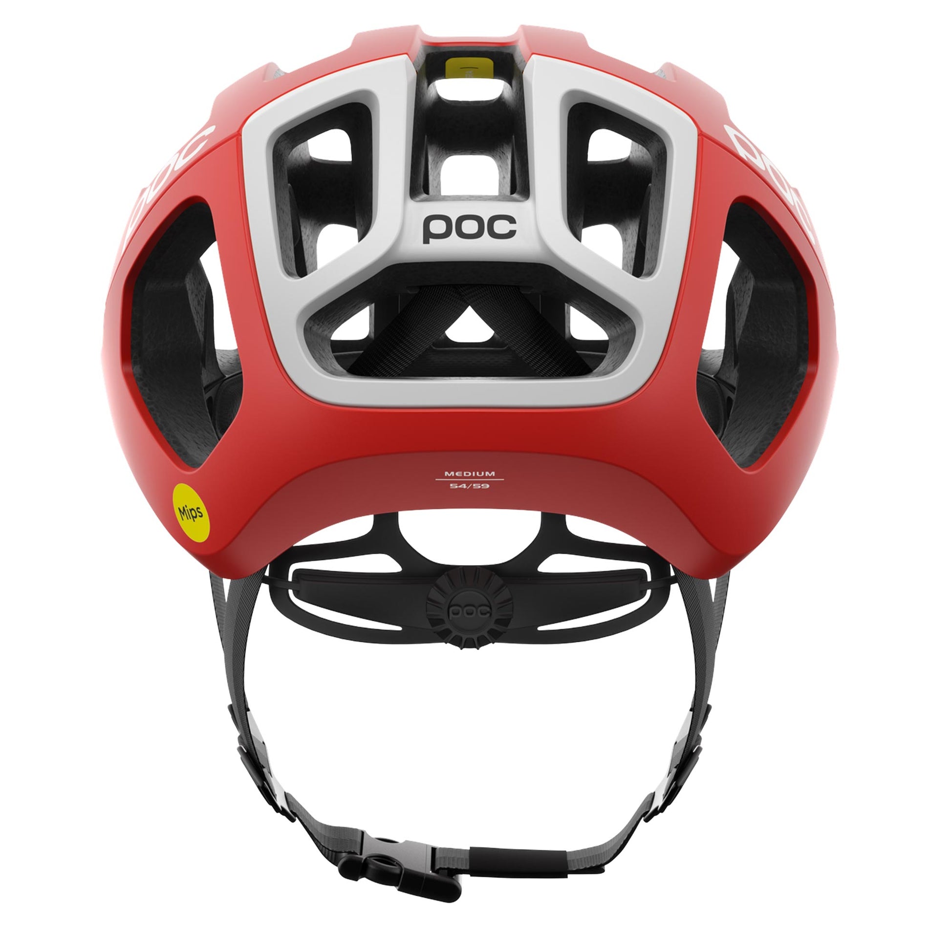 POC Ventral Air MIPS Unisex Road Helmet - Prismane Red Matt - Rear View