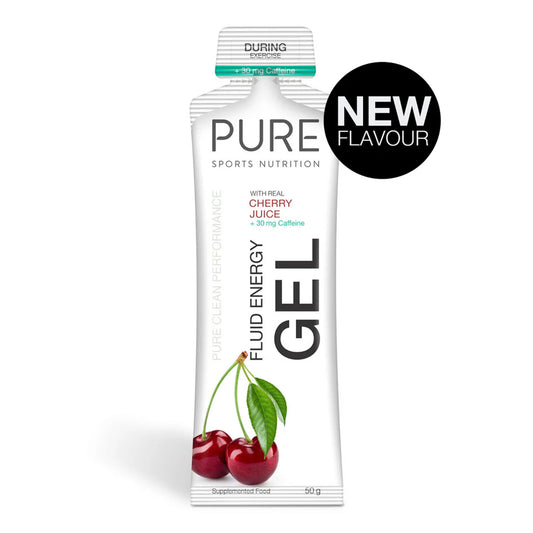 Pure Fluid Energy Gel Cherry with 30mg Caffeine - 50g