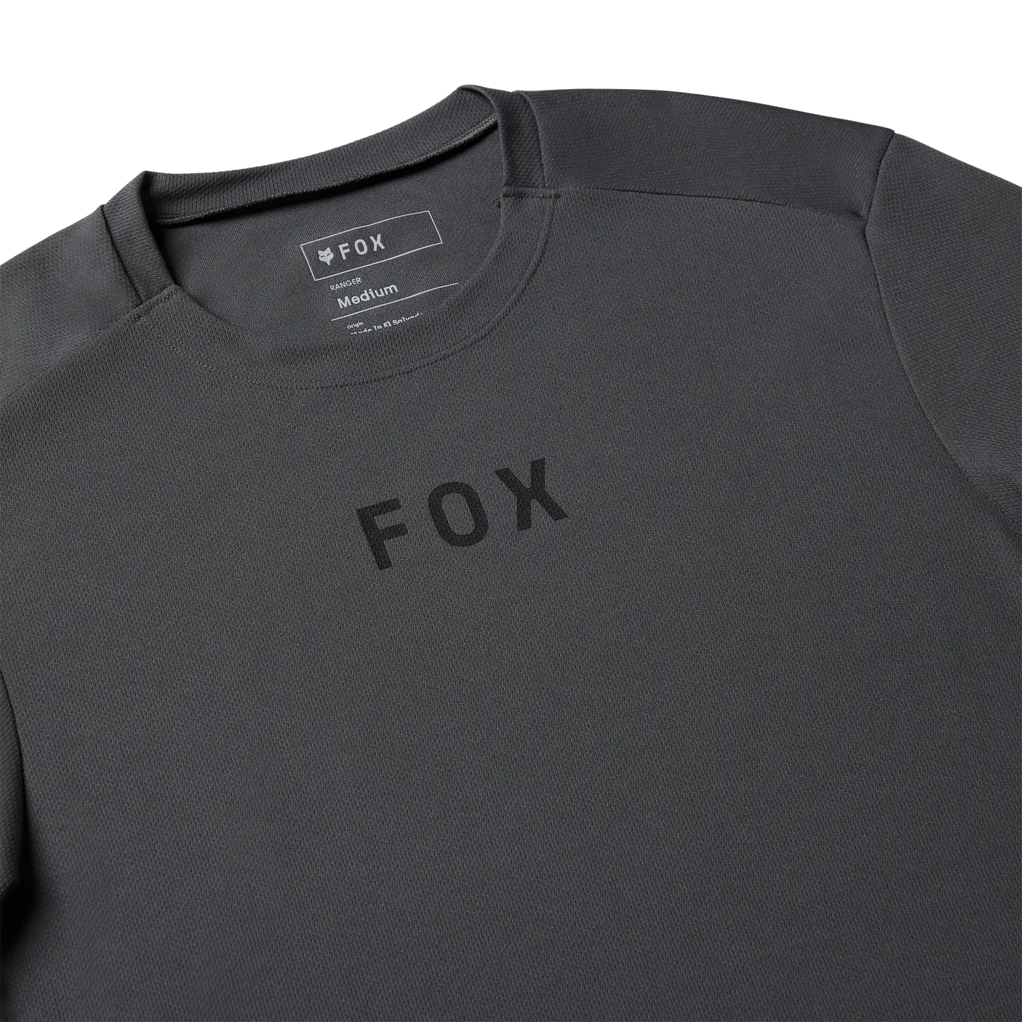 2027 Fox Ranger Wordmark Short Sleeve Men's Mountain Bike Jersey - Dark Shadow image 3