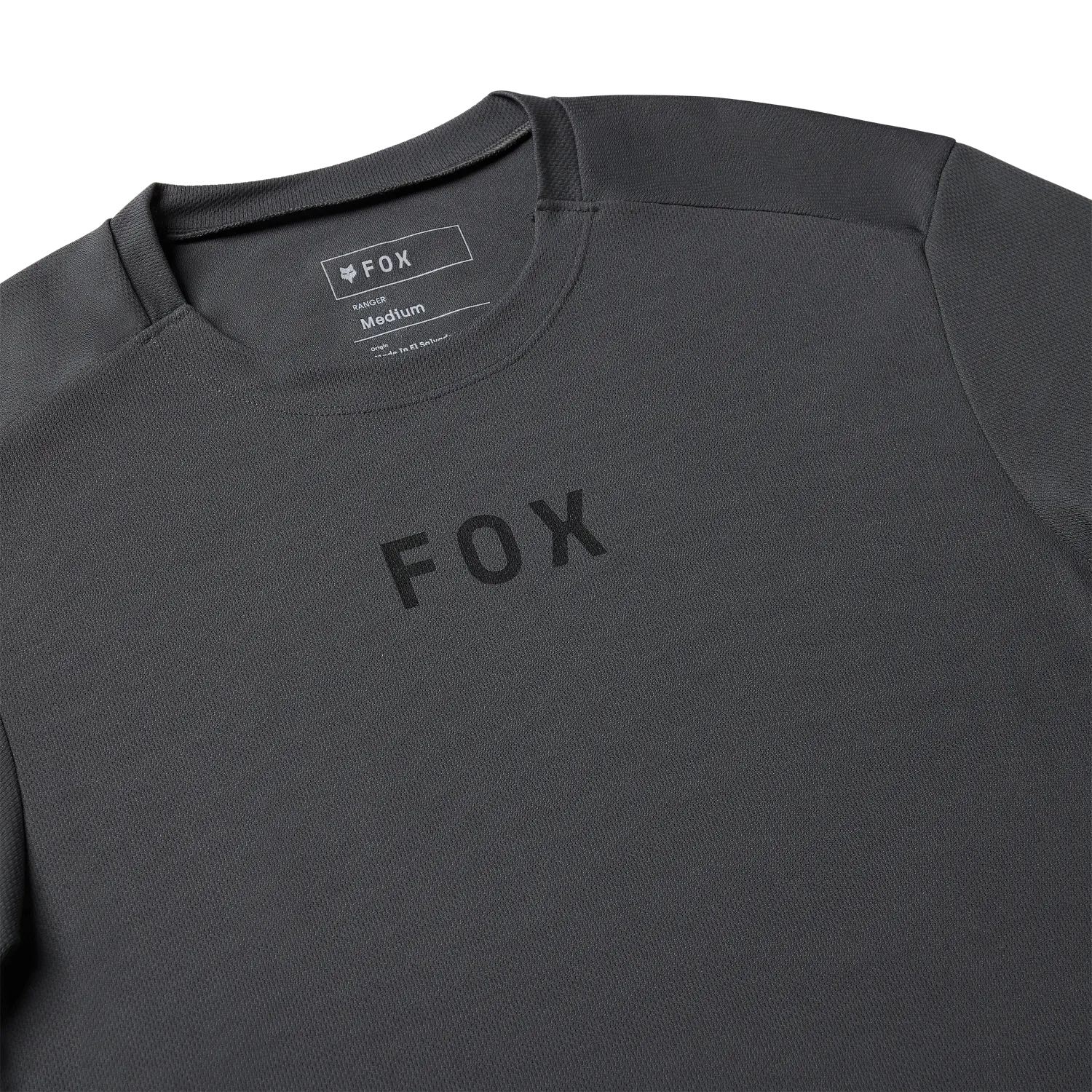 2027 Fox Ranger Wordmark Short Sleeve Men's Mountain Bike Jersey - Dark Shadow image 3