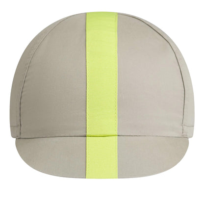 Rapha Cap II Cotton Cycling Cap - Rock Ridge/Wild Lime Front