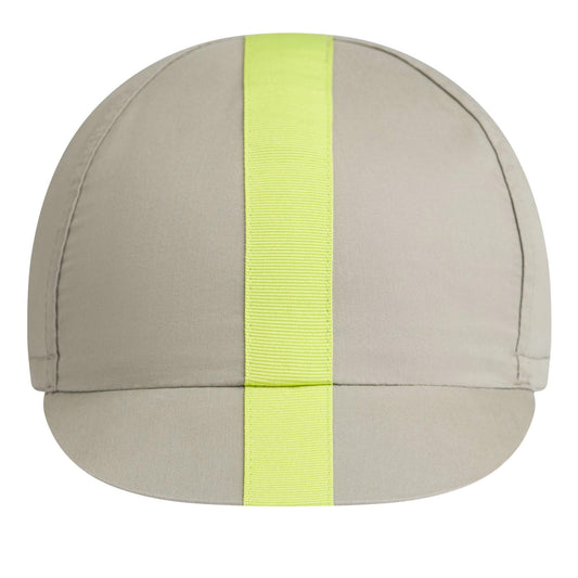 Rapha Cap II Cotton Cycling Cap - Rock Ridge/Wild Lime Front