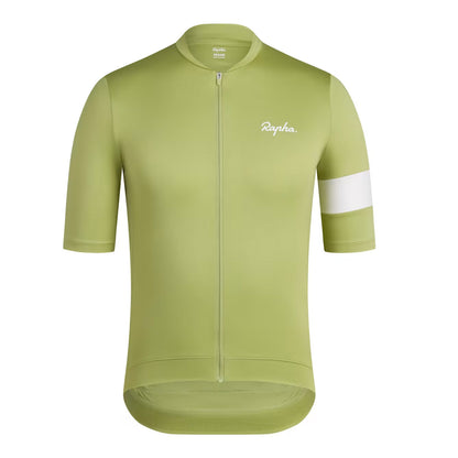Rapha Men's Core Short Sleeve Cycling Jersey - Fern/White image 1