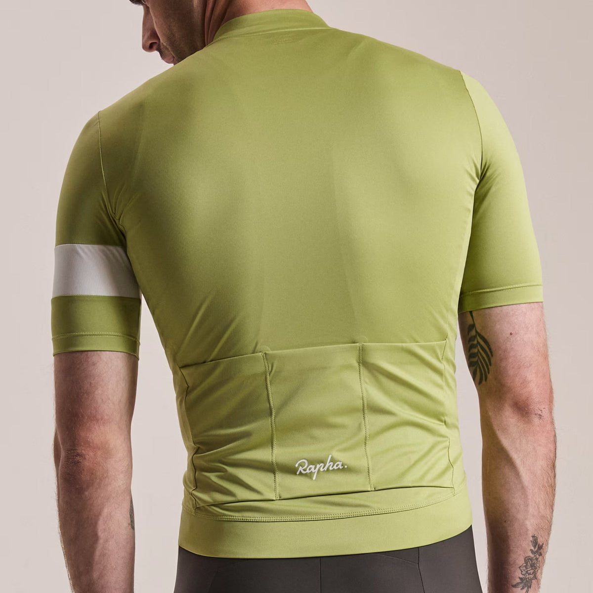 Rapha Men's Core Short Sleeve Cycling Jersey - Fern/White image 4