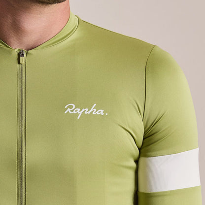Rapha Men's Core Short Sleeve Cycling Jersey - Fern/White image 6