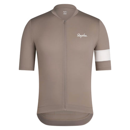 Rapha Men's Core Lightweight Jersey - Dark Tan/White image 1