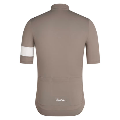 Rapha Men's Core Lightweight Jersey - Dark Tan/White image 2