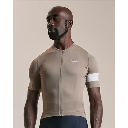 Rapha Men's Core Lightweight Jersey - Dark Tan/White image 4