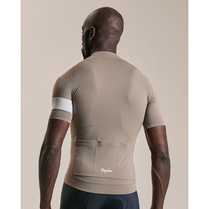 Rapha Men's Core Lightweight Jersey - Dark Tan/White image 3