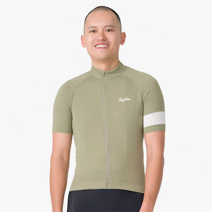 Rapha Men's Core Lightweight Jersey, Olive Green/White