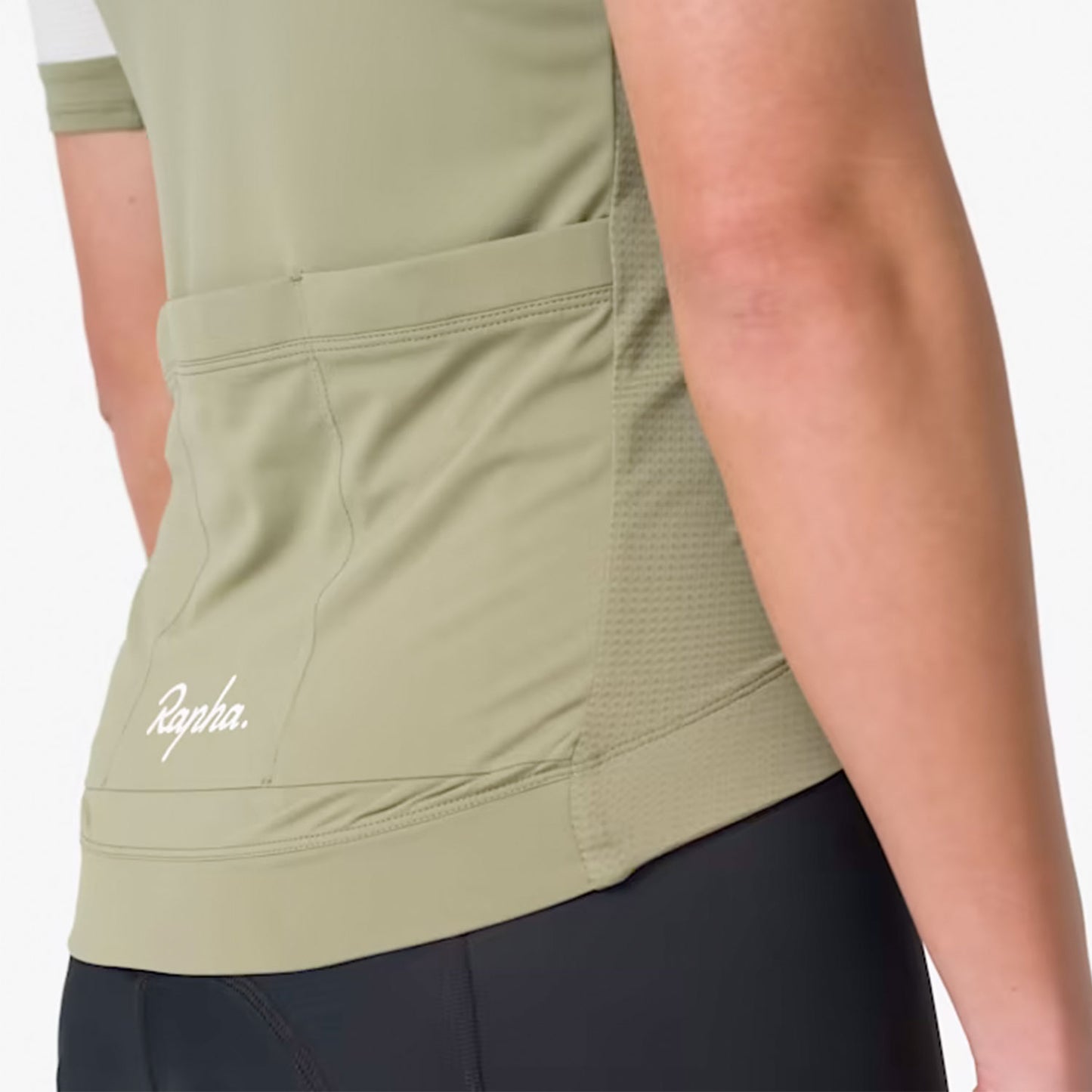 Rapha Men's Core Lightweight Jersey, Olive Green/White