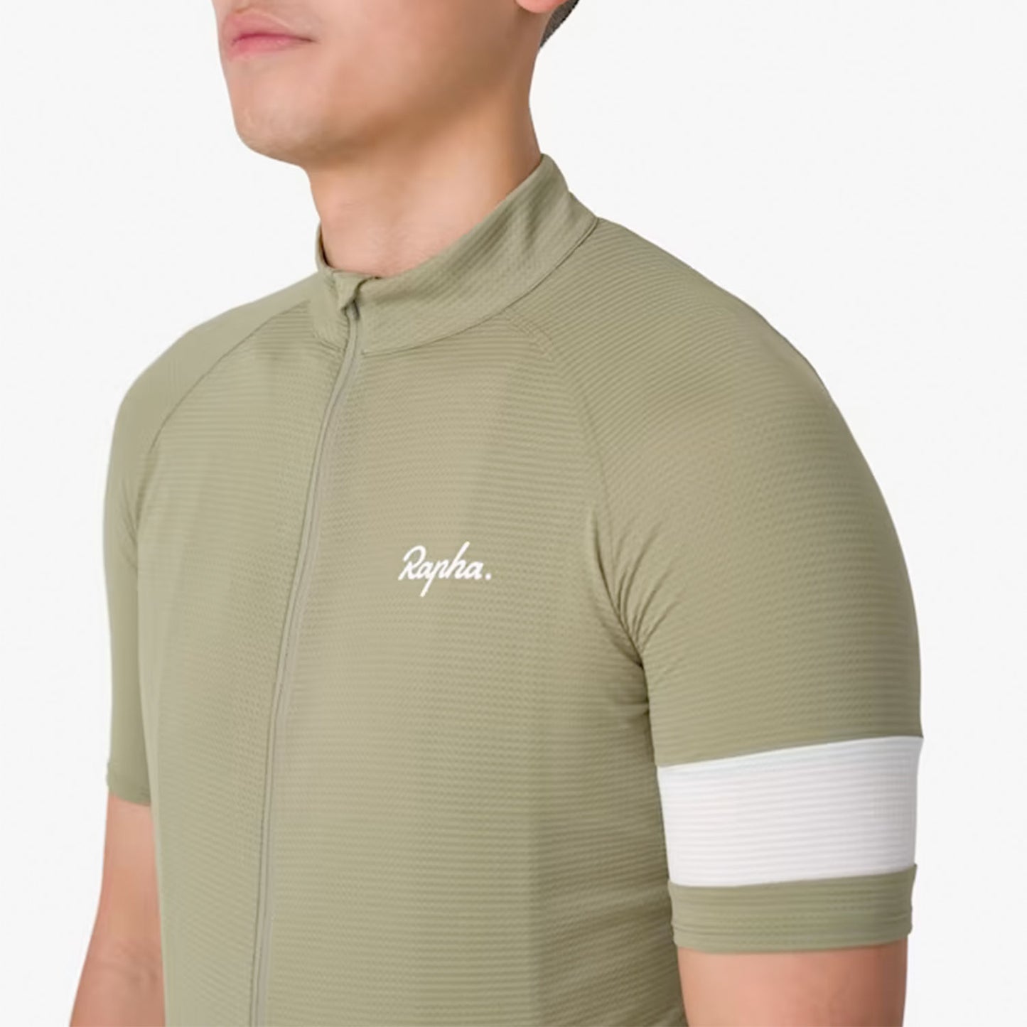 Rapha Men's Core Lightweight Jersey, Olive Green/White