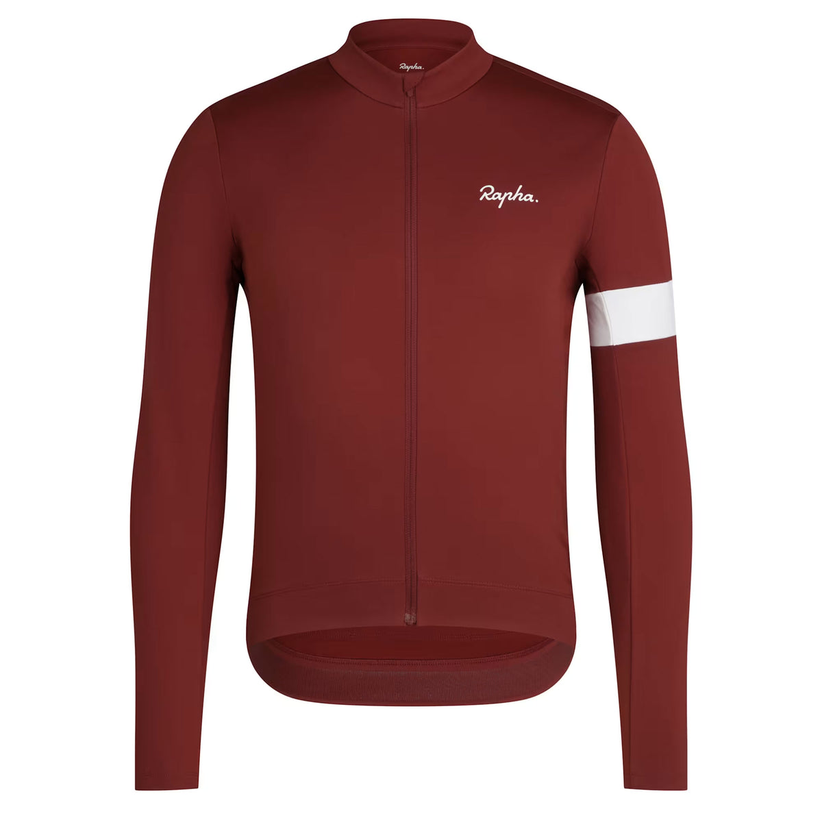 Rapha Men's Core Long Sleeve Thermal Cycling Jersey - Brick/White image 1
