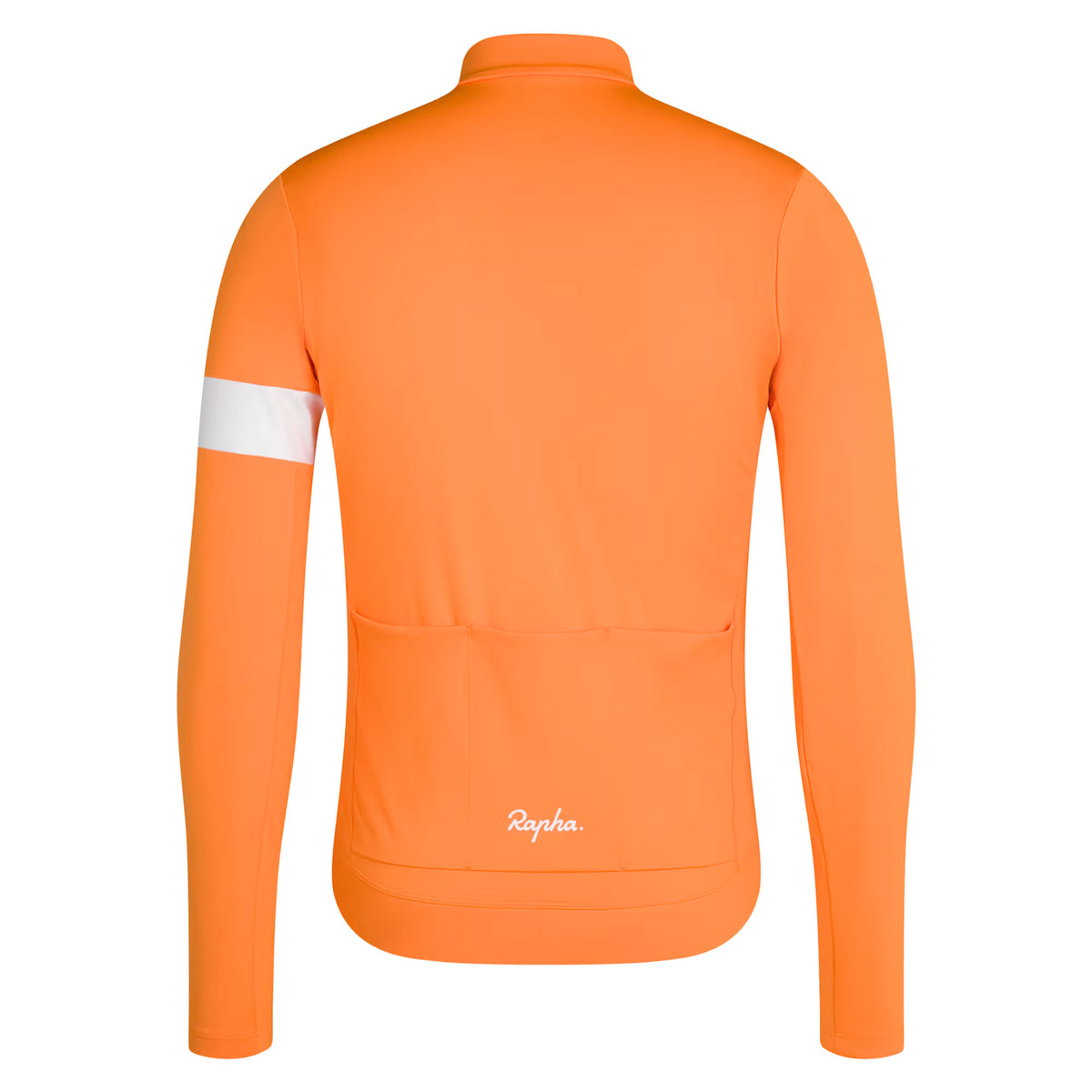 Rapha Men's Core Long SleeveThermal Cycling Jersey - Orange/White image 2