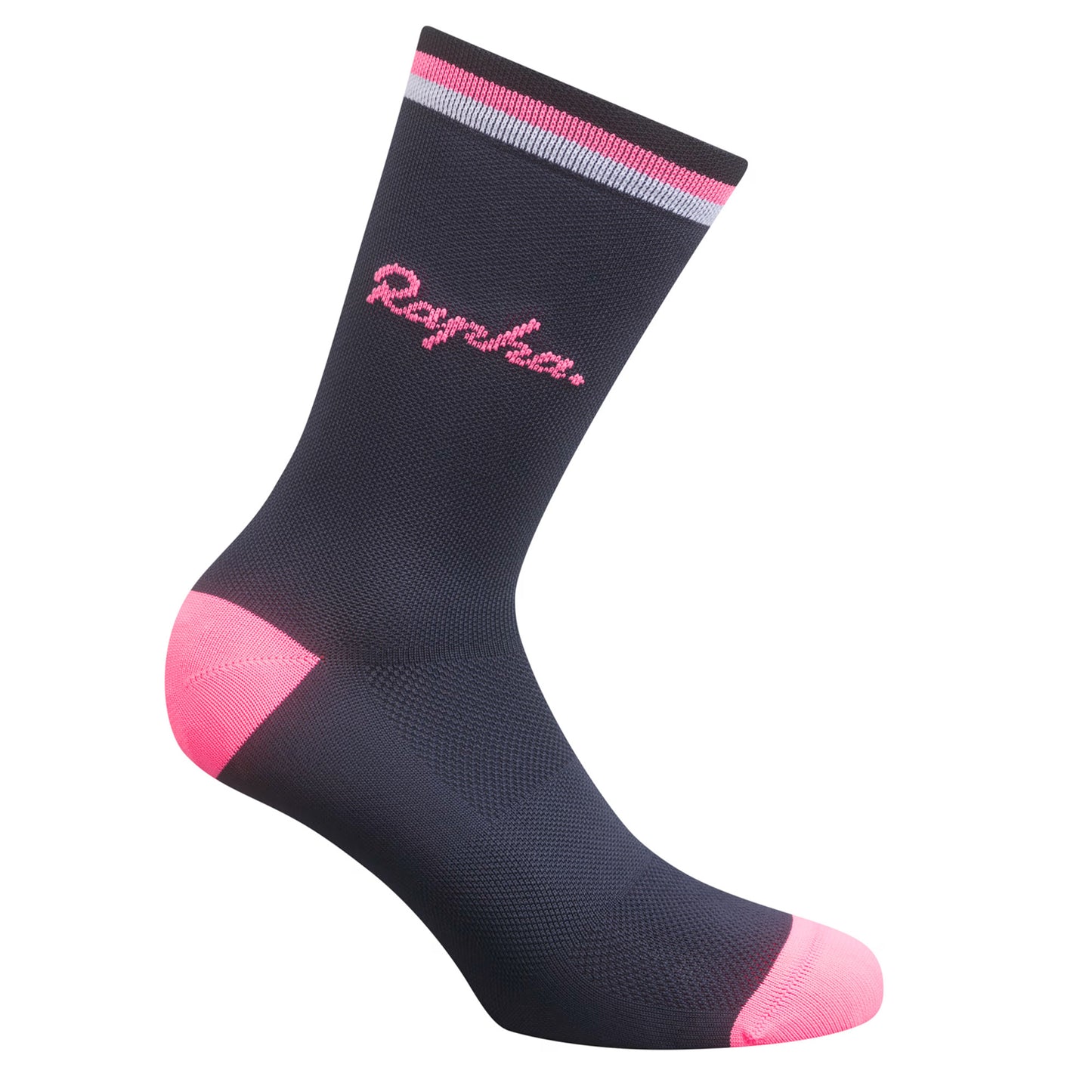 Rapha Logo Socks Dark Navy/Hi-Viz Pink