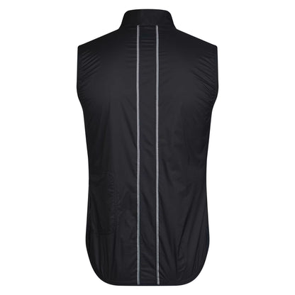 Rapha Men's Brevet Element Gilet, Black / Grey rear view