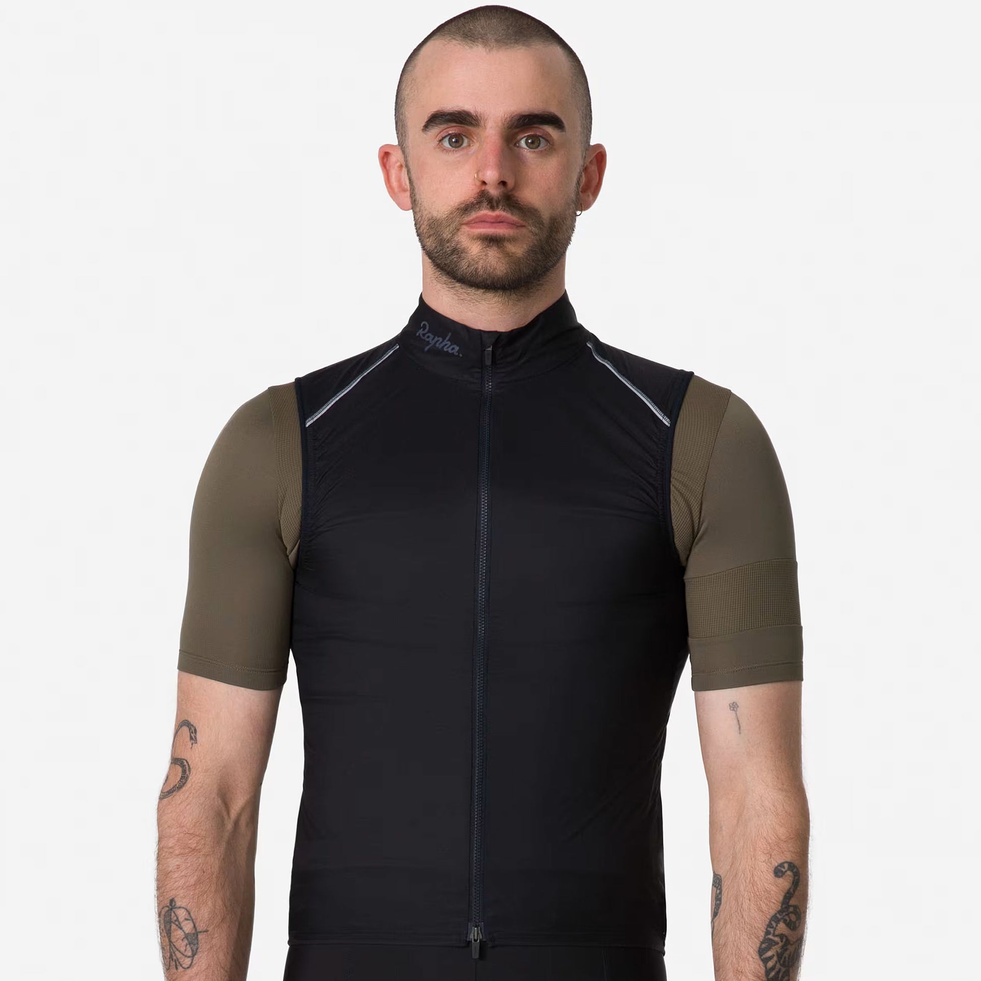 Rapha Men's Brevet Element Gilet, Black / Grey detail 3