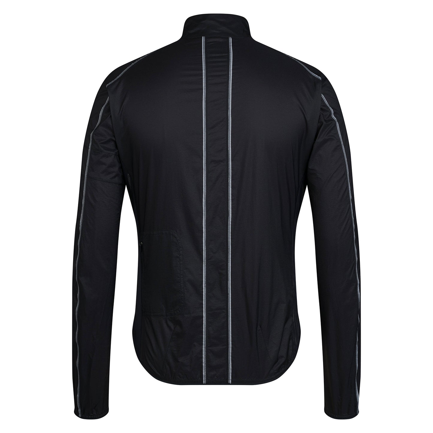 Rapha 2025 Men's Brevet Element Wind Jacket, Black/Grey Rear