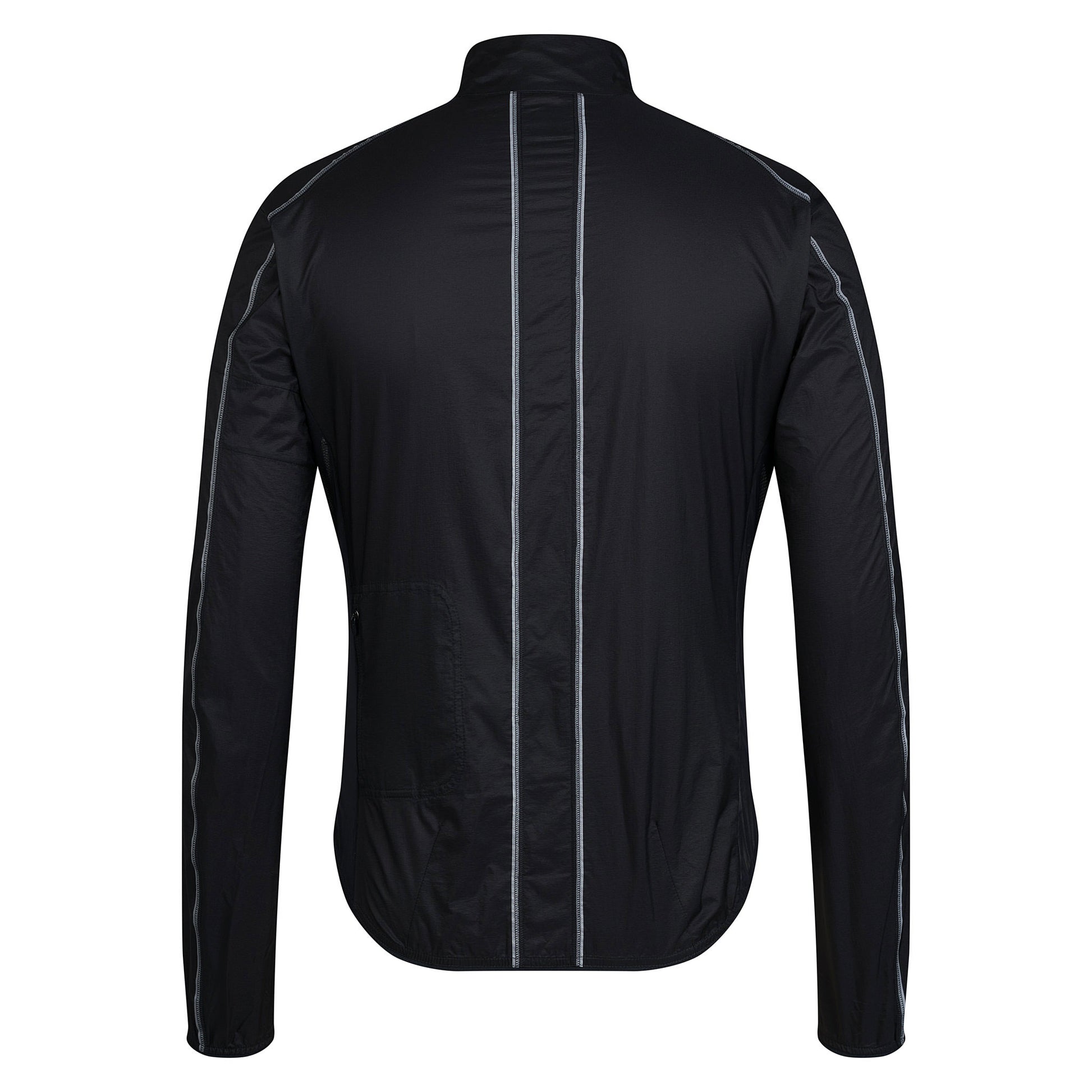 Rapha 2025 Men's Brevet Element Wind Jacket, Black/Grey Rear