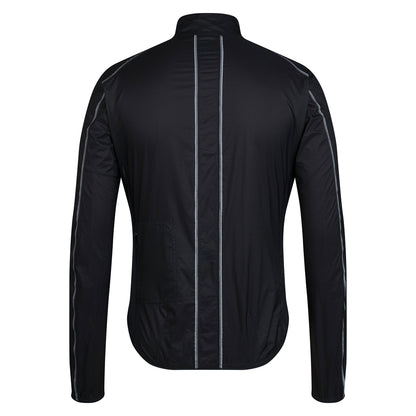 Rapha 2025 Men's Brevet Element Wind Jacket, Black/Grey Rear