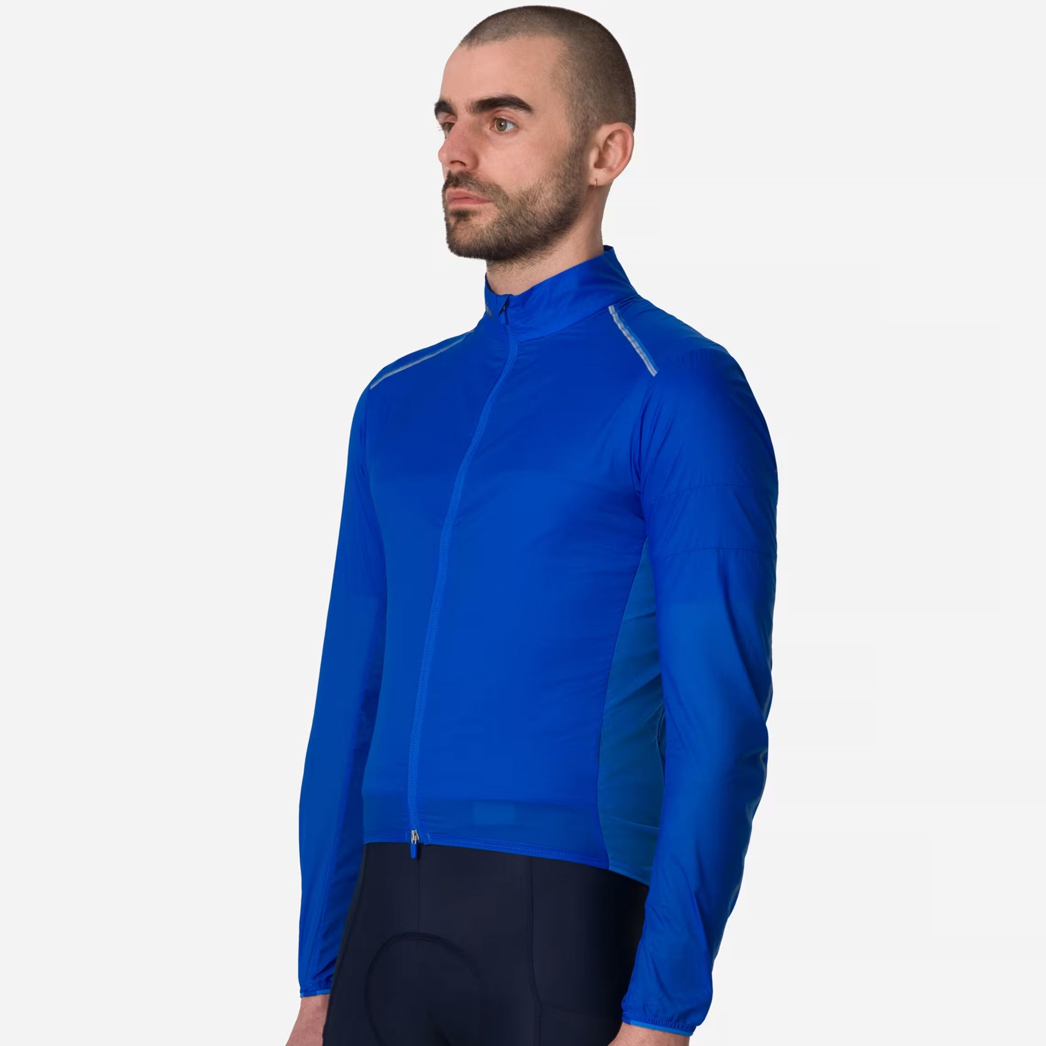 Rapha Men's Brevet Element Wind Jacket, Strong Blue/Sky