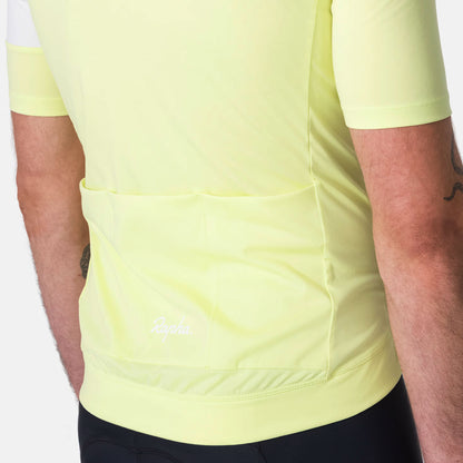 Rapha Men's Core Jersey Lime Green/White detail 2