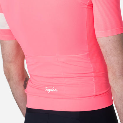 Rapha Men's Core Lightweight Jersey - High-Vis Pink detail 1